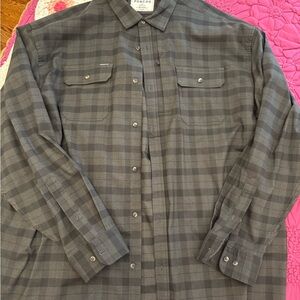 Foncho Men's Charcoal Plaid Button Down Shirt
